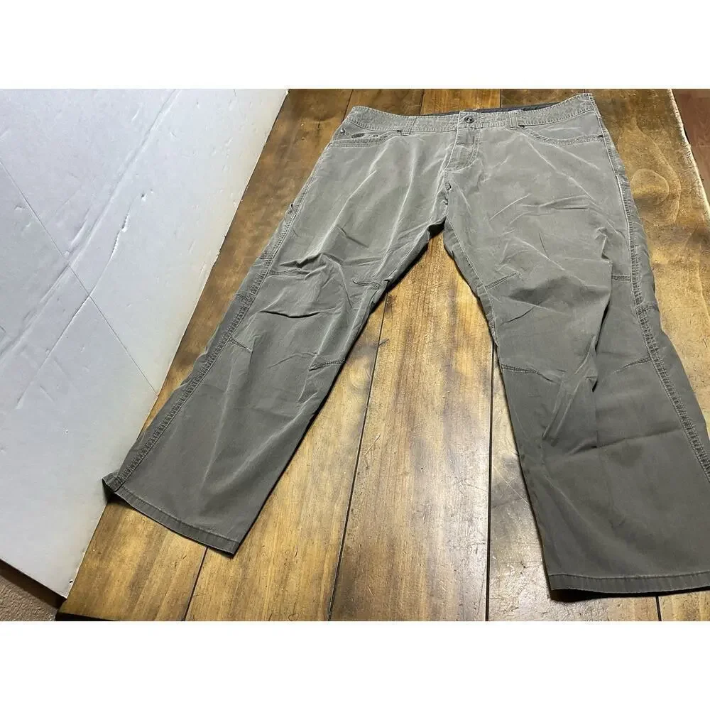 KUHL REVOLVR Mens Sz 40x30 Brown Cotton Stretch Outdoor Trail Pants